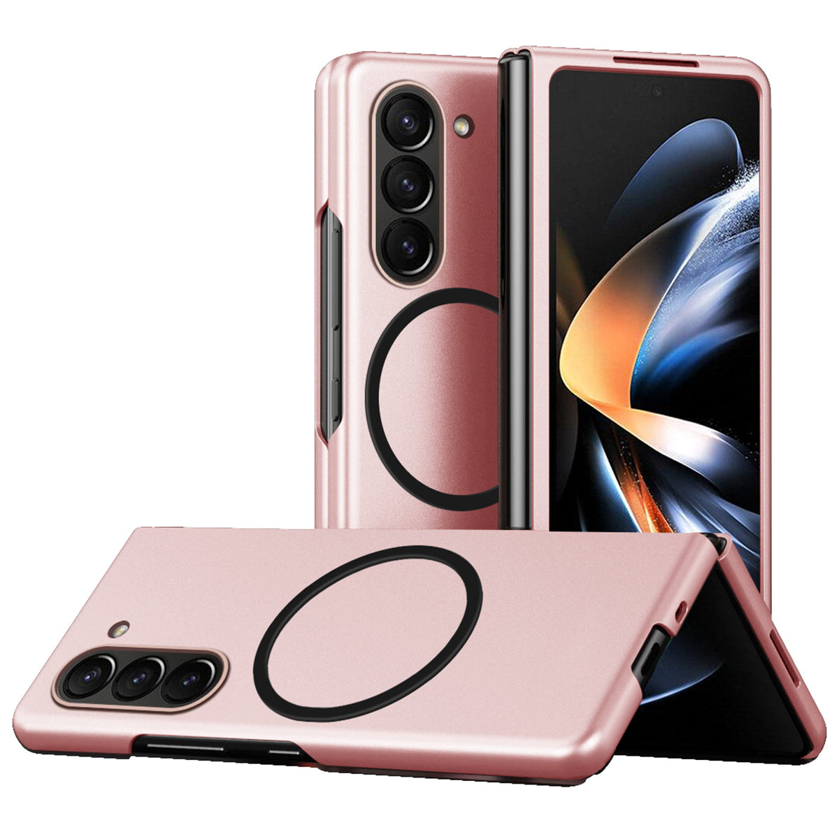 For Samsung Galaxy Z Fold6 5G Case Compatible with MagSafe Skin-Touch Matte Hard PC Phone Cover - Rose Gold For Samsung Galaxy Z Fold6 5G Case Compatible with MagSafe Skin-Touch Matte Hard PC Phone Cover - Rose Gold